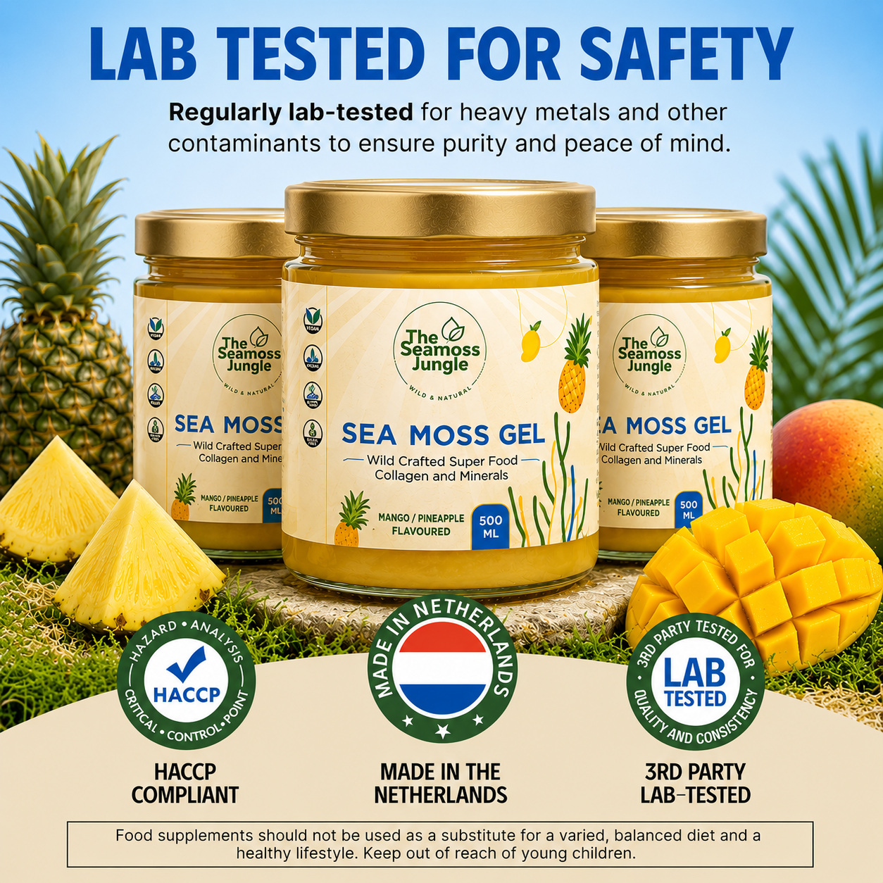 Sea Moss Gel - Mango/Ananas - 500 ml