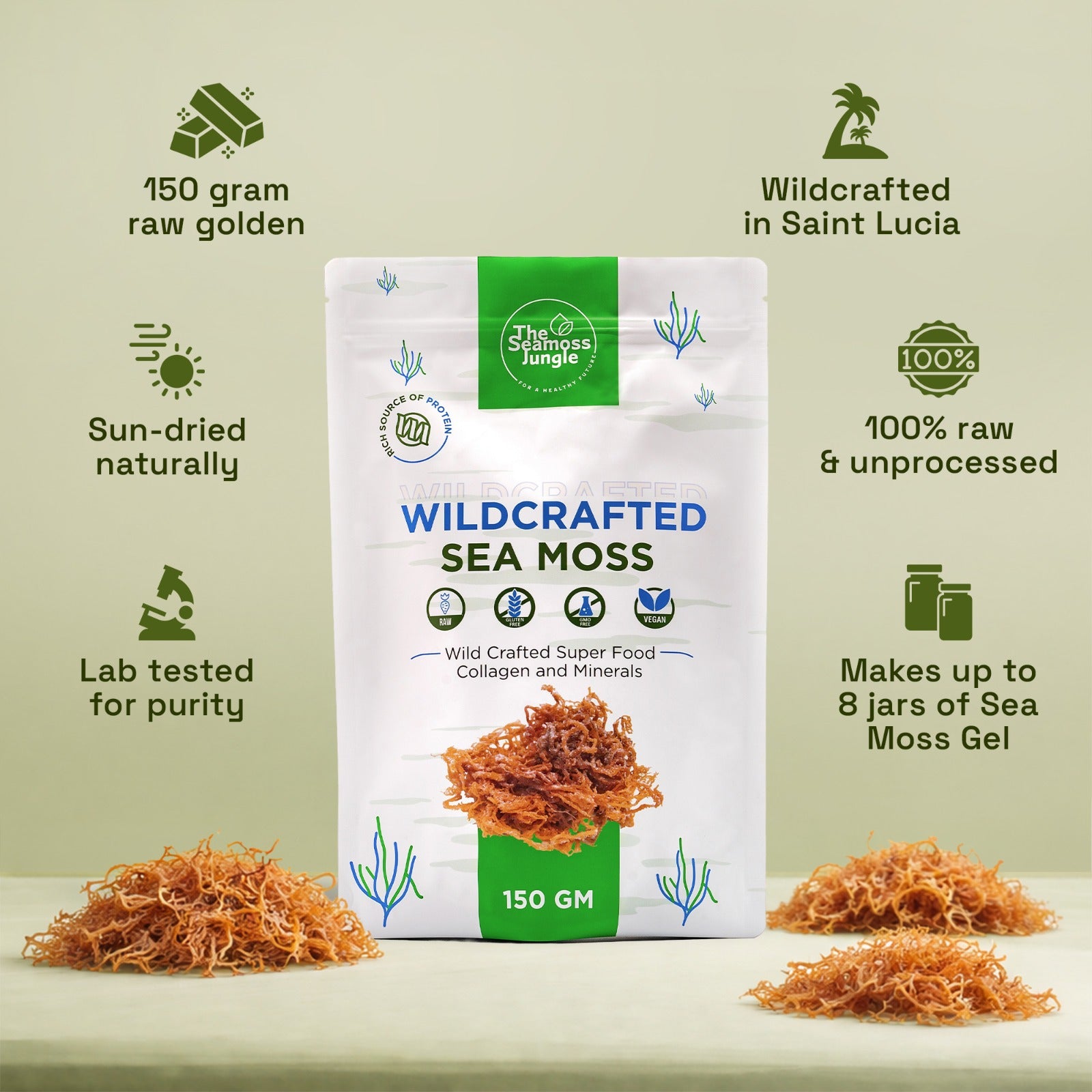 Wildcrafted Sea Moss - 150 Gramm