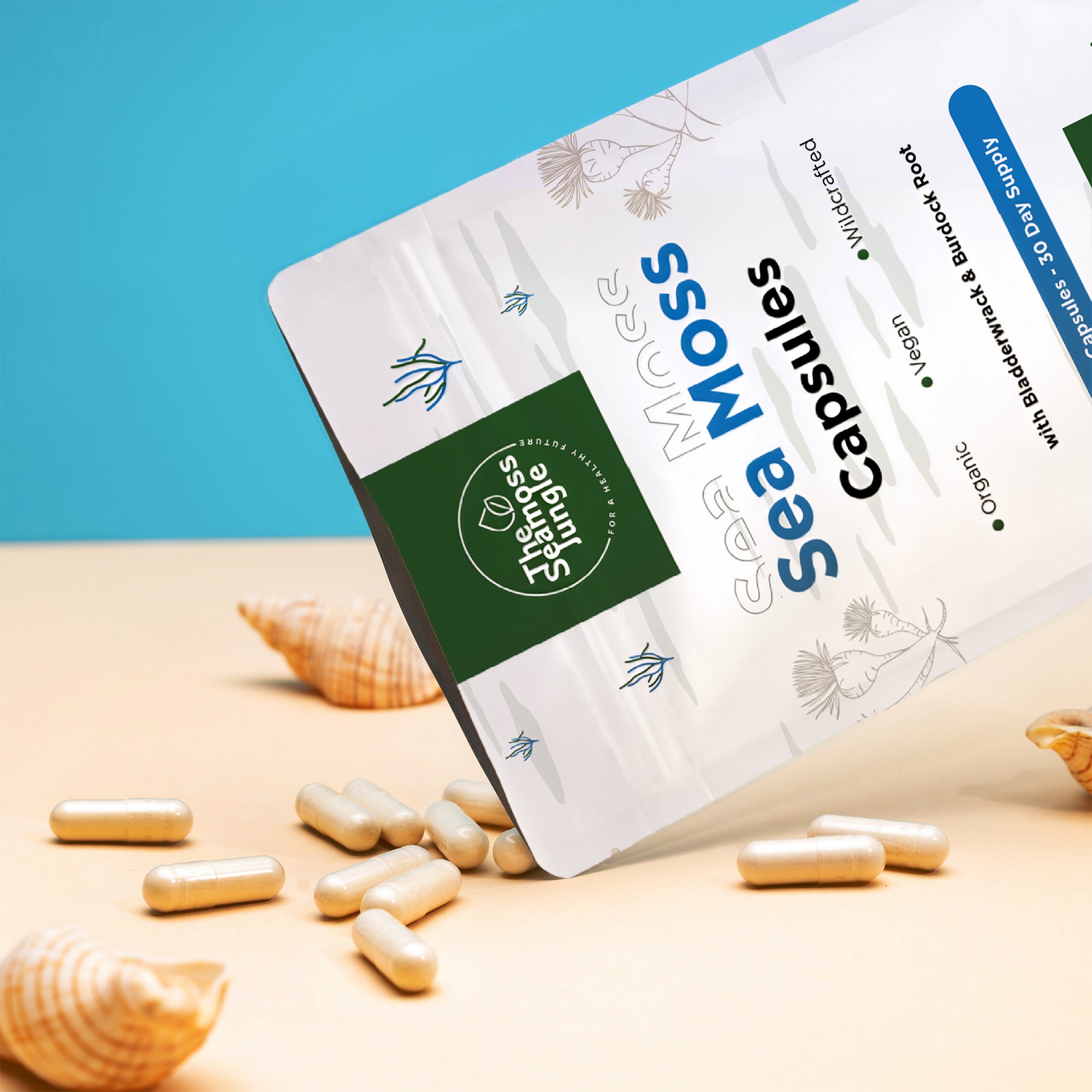 Sea Moss Kapseln mit Bladderwrack & Burdock Root