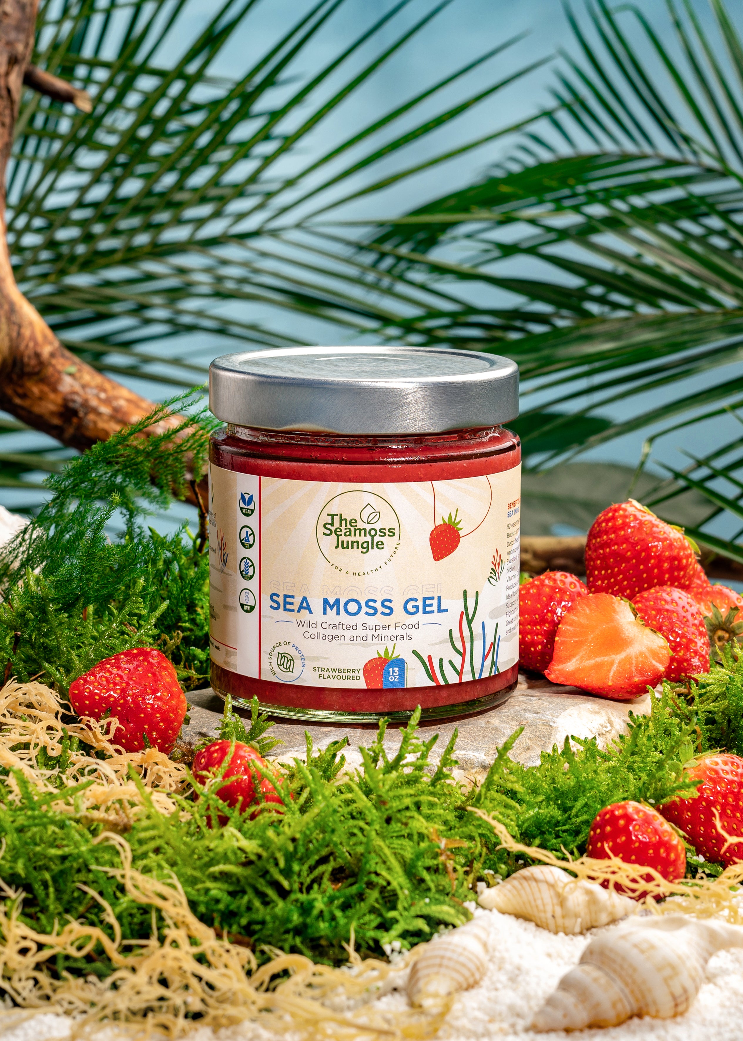 Sea Moss Gel - Erdbeere - 500 ml