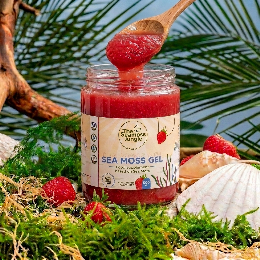 Sea Moss Gel - Erdbeere - 500 ml
